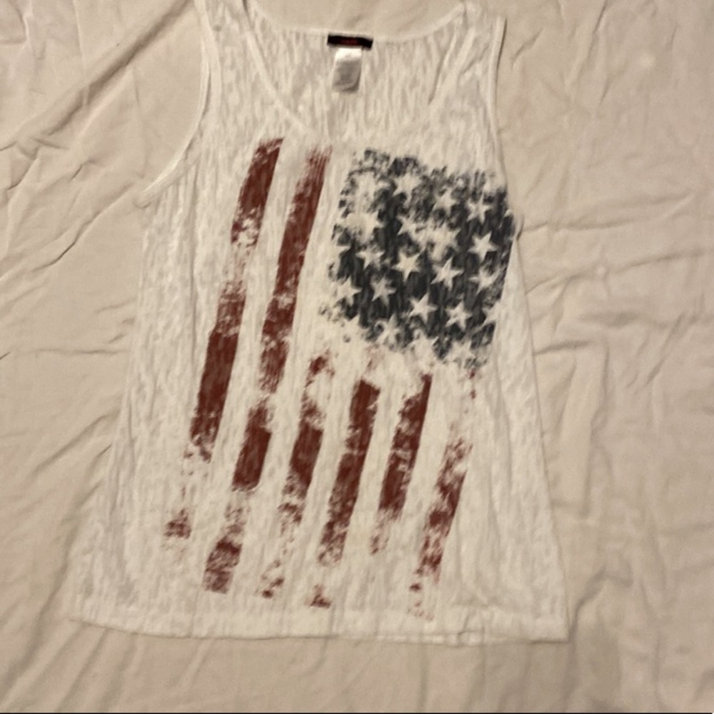 American flag tank top